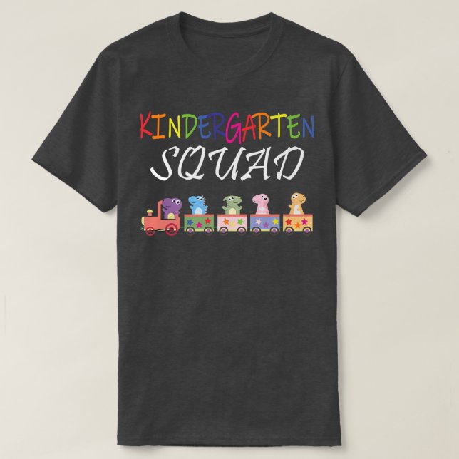 Schulung Dinosaur Team Kindergarten Zurück zur Sch T-Shirt (Design vorne)