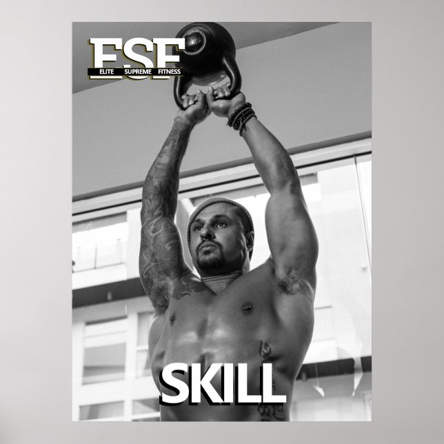 Schulung Fitness Business Logo-Skill-Poster Poster (Vorne)