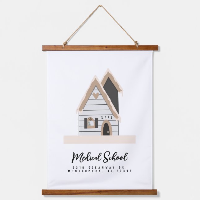 Schulung für Ärzte im Custom House Wandteppich Mit Holzrahmen (Vorderseite)