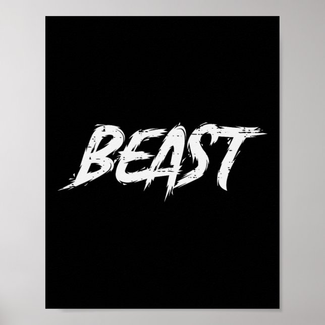 Schulung zur Bodybuilding von Beast Gym Fitness Poster (Vorne)