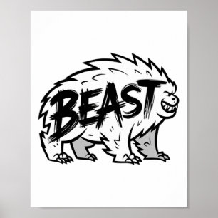 Schulung zur Bodybuilding von Beast Gym Fitness Poster