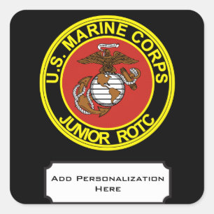 Schulungskorps der USMC Junior Reserve Officers Quadratischer Aufkleber
