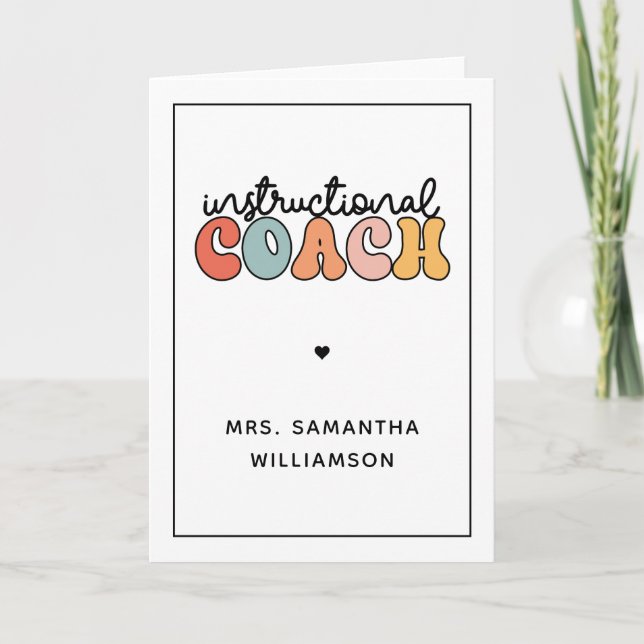 Schulungslehrer Retro Karte (Vorderseite)