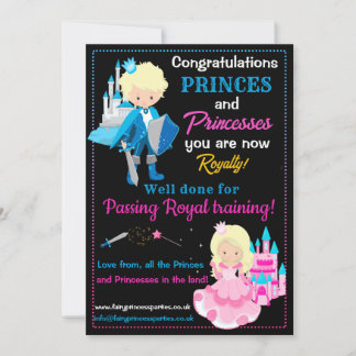 Schulungszeugnis für Prinz und Prinzessin Einladung
