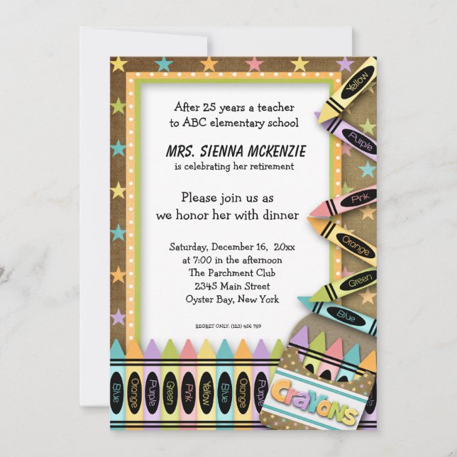 Schulveranstaltung Einladung (Vorderseite)