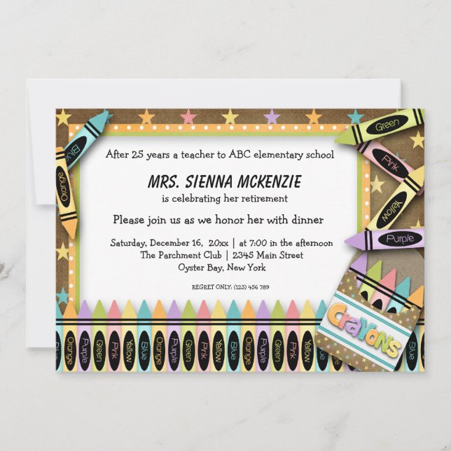 Schulveranstaltung Einladung (Vorderseite)