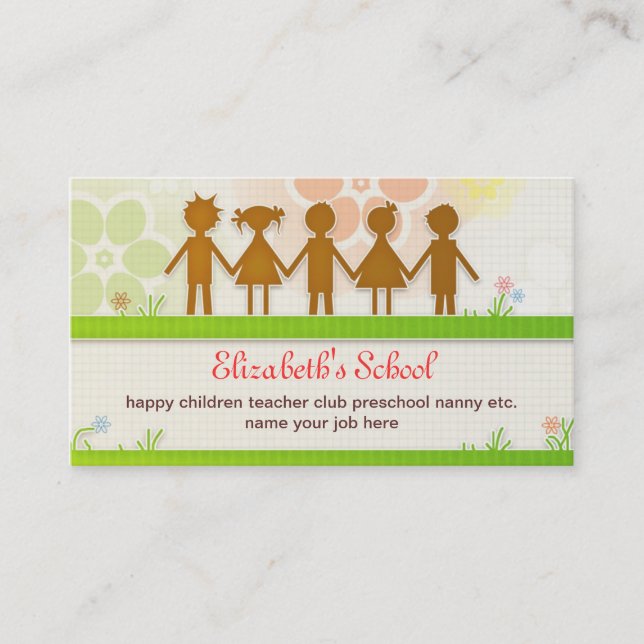 SchulVisitenkarte Visitenkarte (Vorderseite)