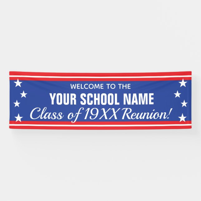 SchulWiedersehen-Willkommens-US Flagge Banner (Horizontal)