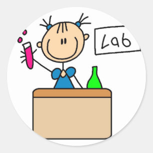 Schulwissenschaftslabor-Sticker Runder Aufkleber