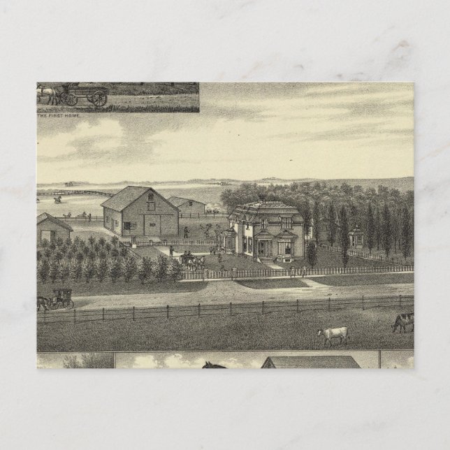 Schulz Residenz, Nebraska Postkarte (Vorderseite)