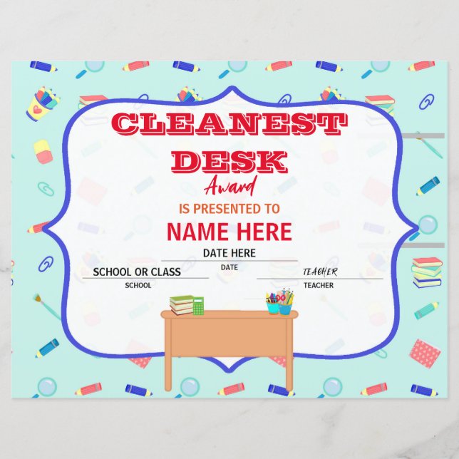 Schulzeugnis (Vorderseite)