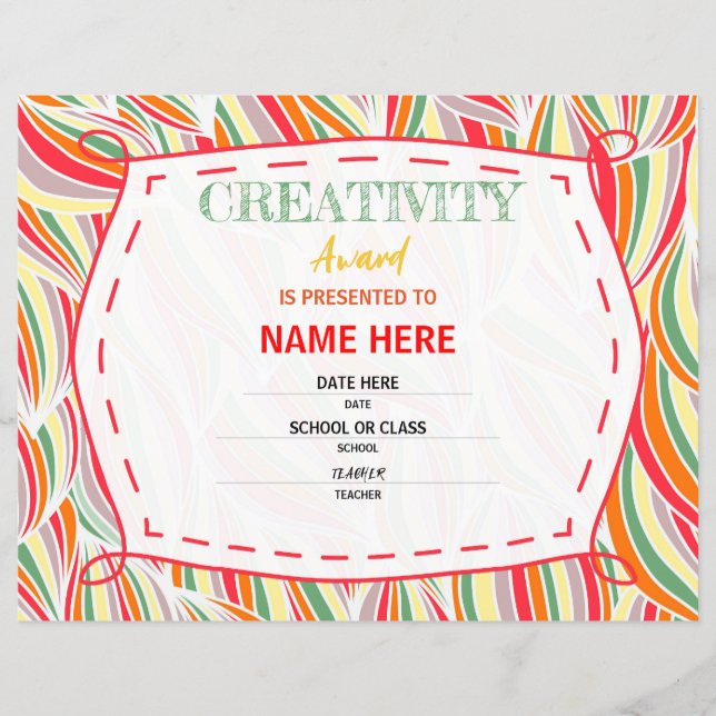 Schulzeugnis (Vorderseite)