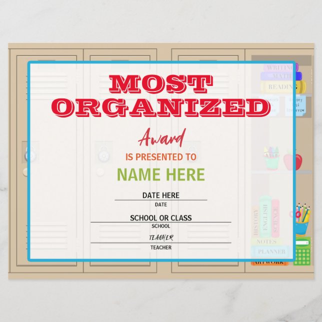 Schulzeugnis (Vorderseite)