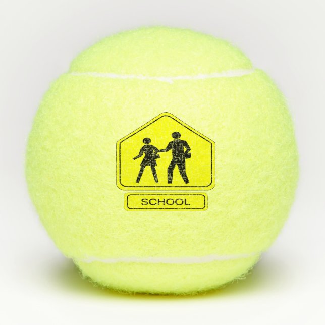 Schulzone Tennisbälle (Vorderseite)