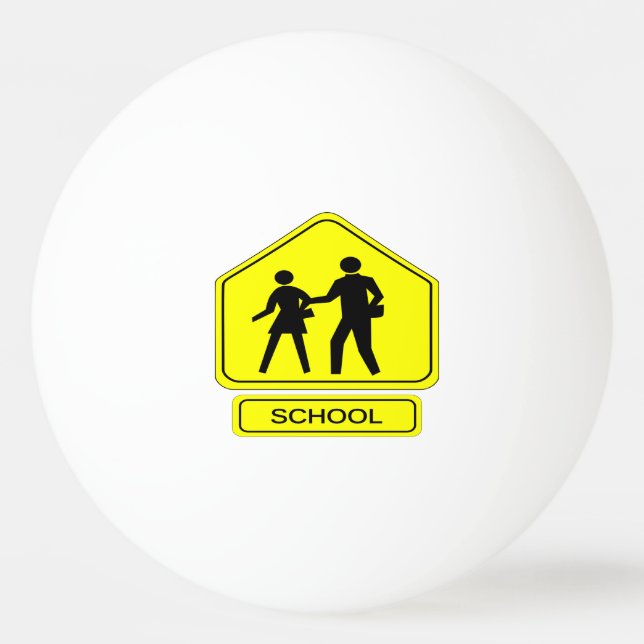 Schulzone Tischtennisball (Vorderseite)