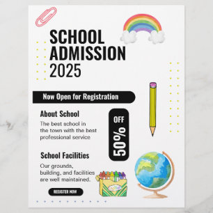 Schulzulassungsflyer, Schulwerbeflyer Flyer