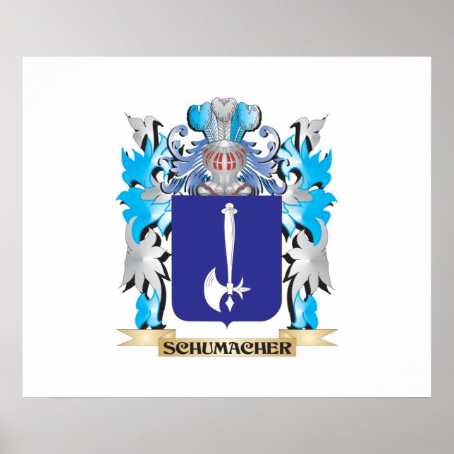 Schumacher-Wappen - Familienwappen Poster (Vorne)
