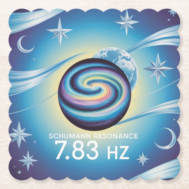 Schumann Resonance Celestial Blue Scalloped Set  Untersetzer (Vorderseite)