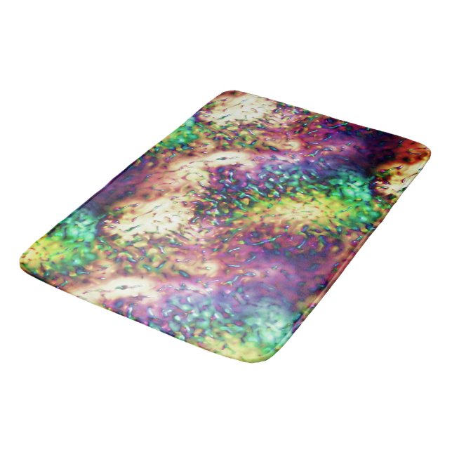 Schuppenfarbene Waagen oder Wassertropfen Badematte (Schrägansicht)