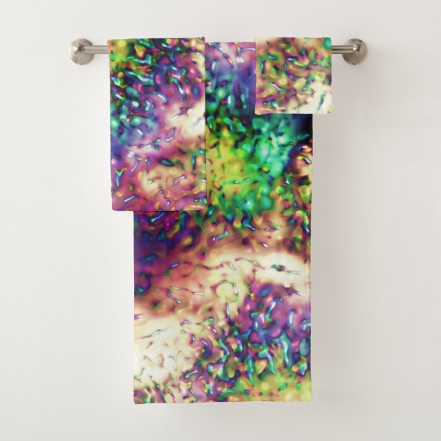 Schuppenfarbene Waagen oder Wassertropfen Badhandtuch Set (Insitu)