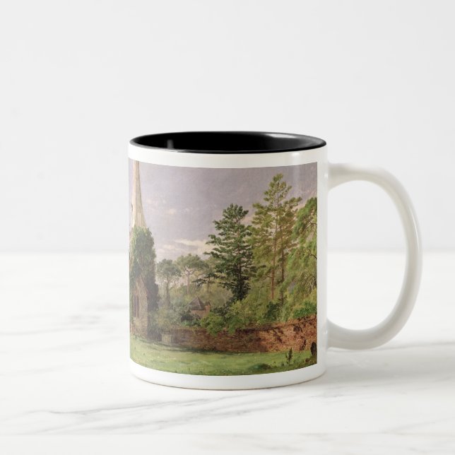 Schüren Sie Poges Kirche Zweifarbige Tasse (Rechts)