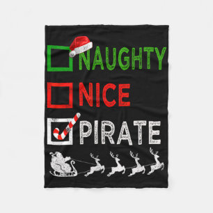 Schurke Nice Pirat Weihnachten Schlafanzug Lustige Fleecedecke