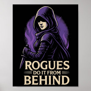 Schurken machen es von hinten Lustiges Rpg-Tableto Poster