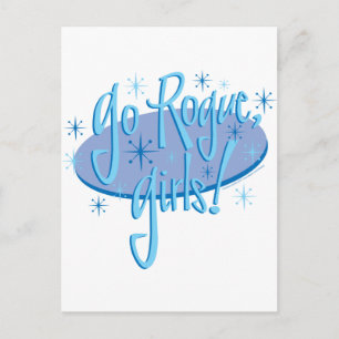 Schurkenmädchen Postkarte