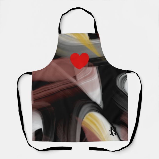 Schürze Abstrakter Trend Dekoration Schwarzes Pulv (Vorderseite)