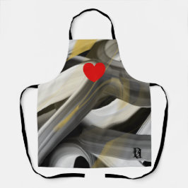 Schürze Abstrakter Trend Innendekoration Schwarz