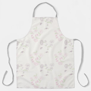 Schürze Allover drucken Rosa Lila Wasserlilie Form