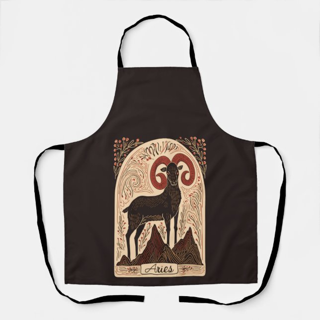 Schürze Aries Celestial Zodiac Art (Vorderseite)