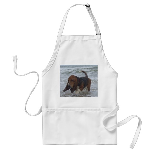 Schürze Basset Hound am Meer (Vorne)