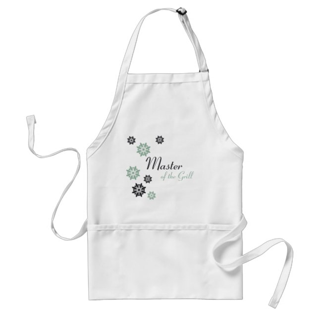 Schürze Blaues Blume Muster (Vorne)