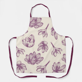 Schürze - Burgund Floral