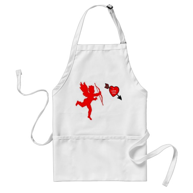 Schürze Cupid und Heart Red (Vorne)