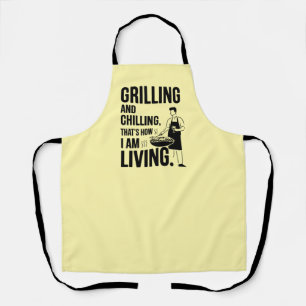 Schürze der gelben GRILLEN zum Grillen und Kühlen
