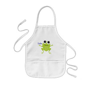 Schürze der lächelnden Frosch-die personalisiert