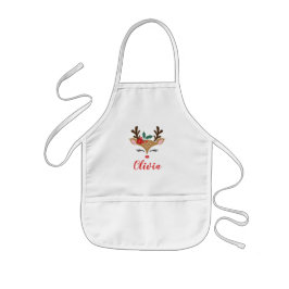 Schürze der niedlichen Weihnachtsfrau Girl Kids
