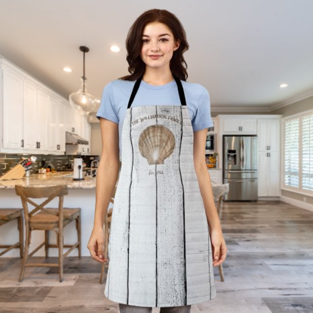 Schürze der Vintagen Scallop Muschel (Vintage Scallop Shell Personalized Apron)
