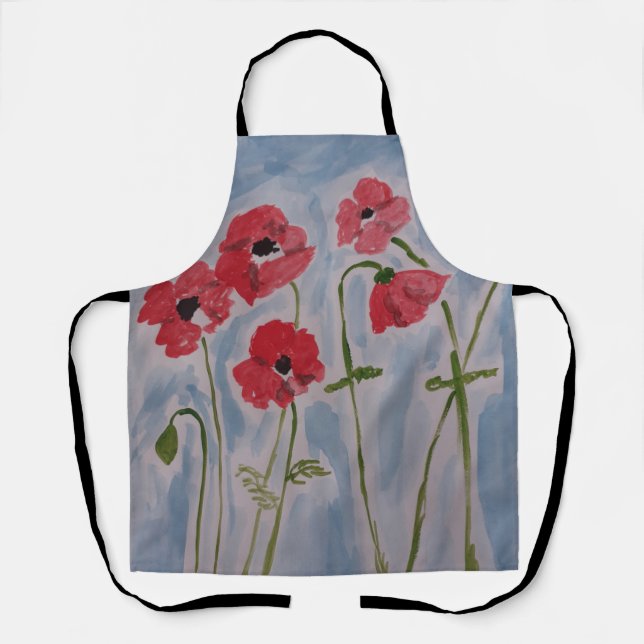 Schürze der Wilden Roten Poppies (Vorderseite)