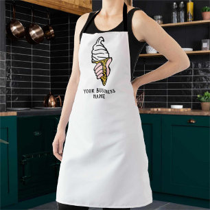 Schürze des Eiscremeherstellers mit Ice Creme