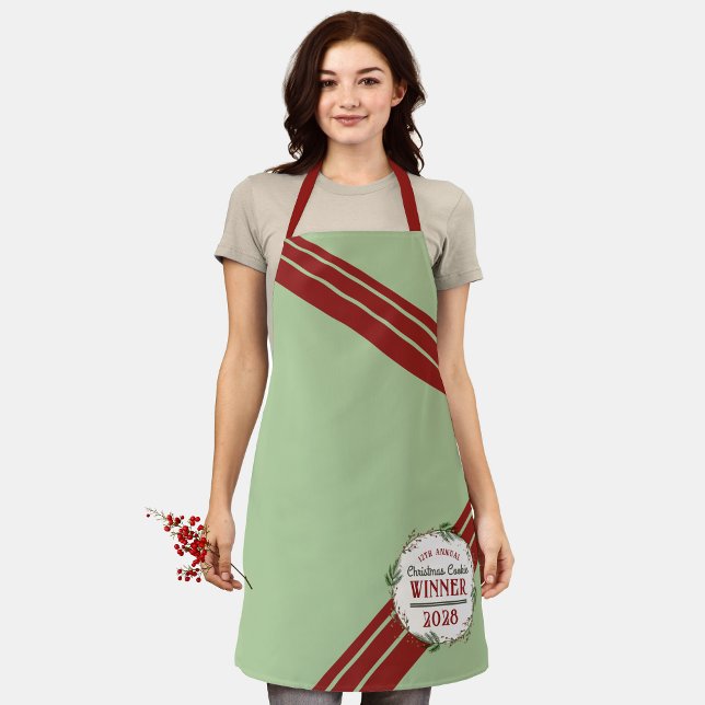 Schürze des Jährlichen Urlaubswettbewerbs (Holiday Contest Prize Apron for the Winner. Great for Cookie, Baking & Sweater Competitions!)