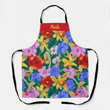 Schürze für benutzerdefinierte Frida Kahlo-Blume
