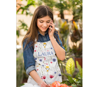 Schürze für benutzerdefinierte Gemusterte Wildblum