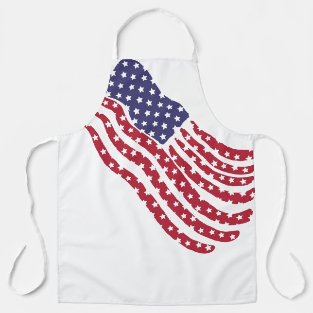 Schürze für das Design von Red White Blue Flag (Vorderseite)