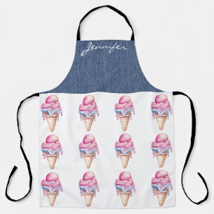 Schürze für Desserteiscreme-Cone-Gesamtdruck