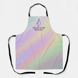 Schürze für Haarstühle Trendy Hologram Salon Logo