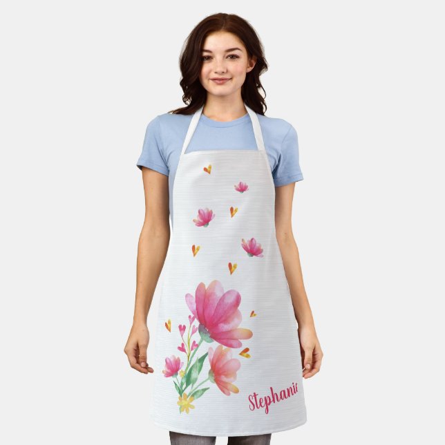 Schürze für Herz und Blume (Getragen)