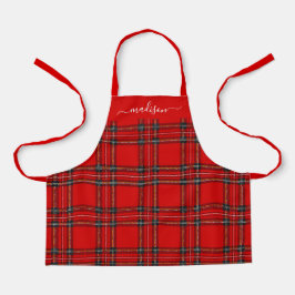Schürze für karierte rote Tartan